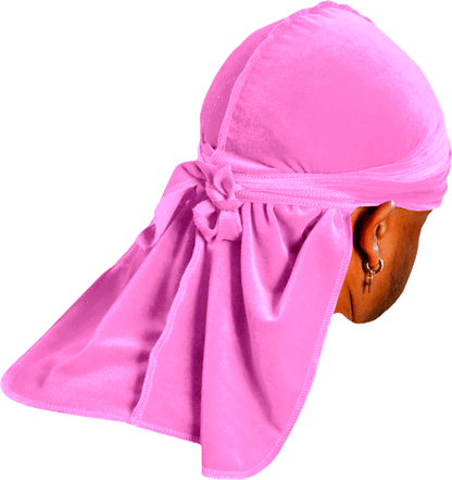 Premium Powder Pink Velvet Durag