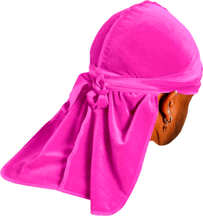 Premium Pink Velvet Durag