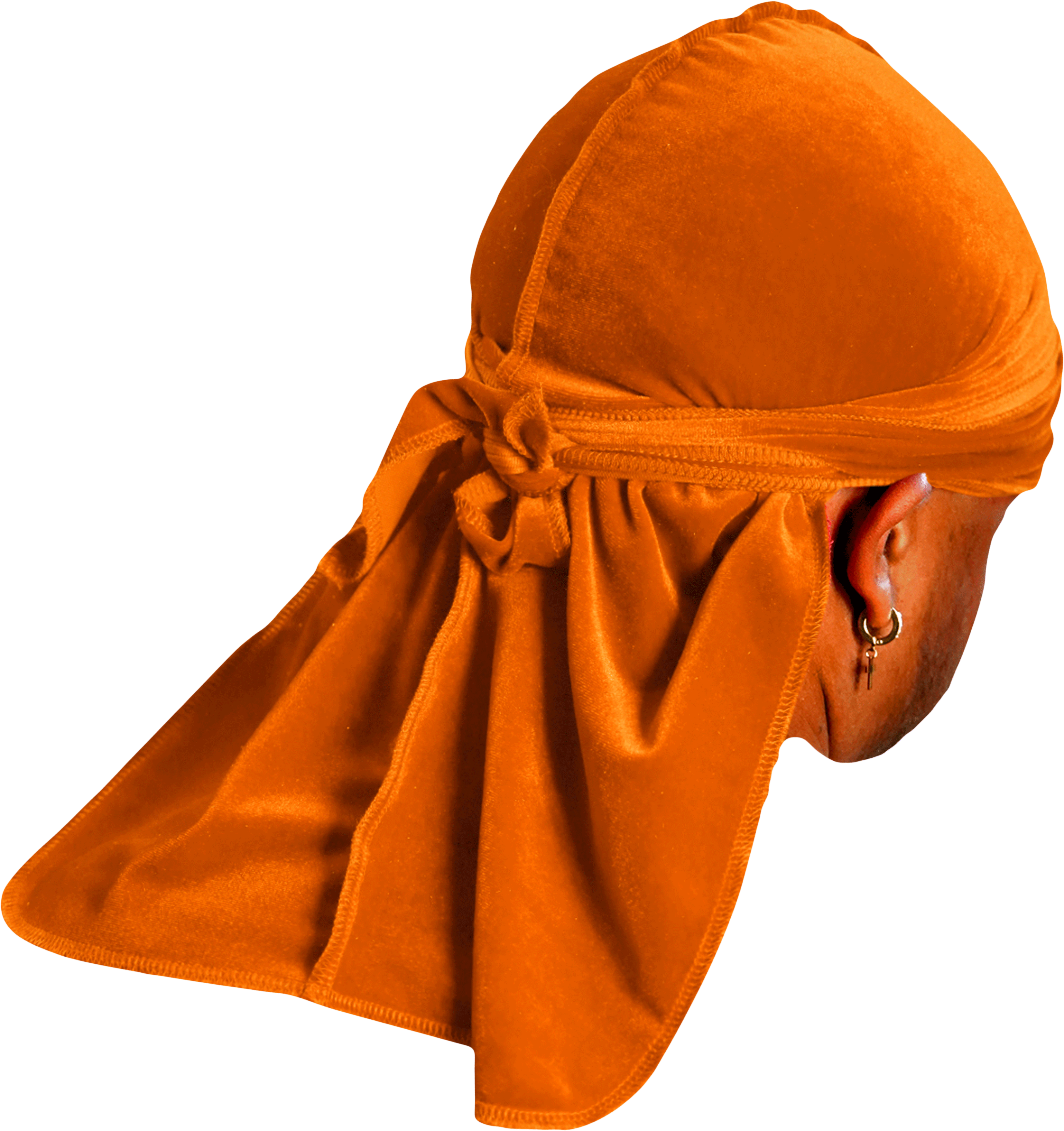 JagRags Premium Orange and Velvet Durag