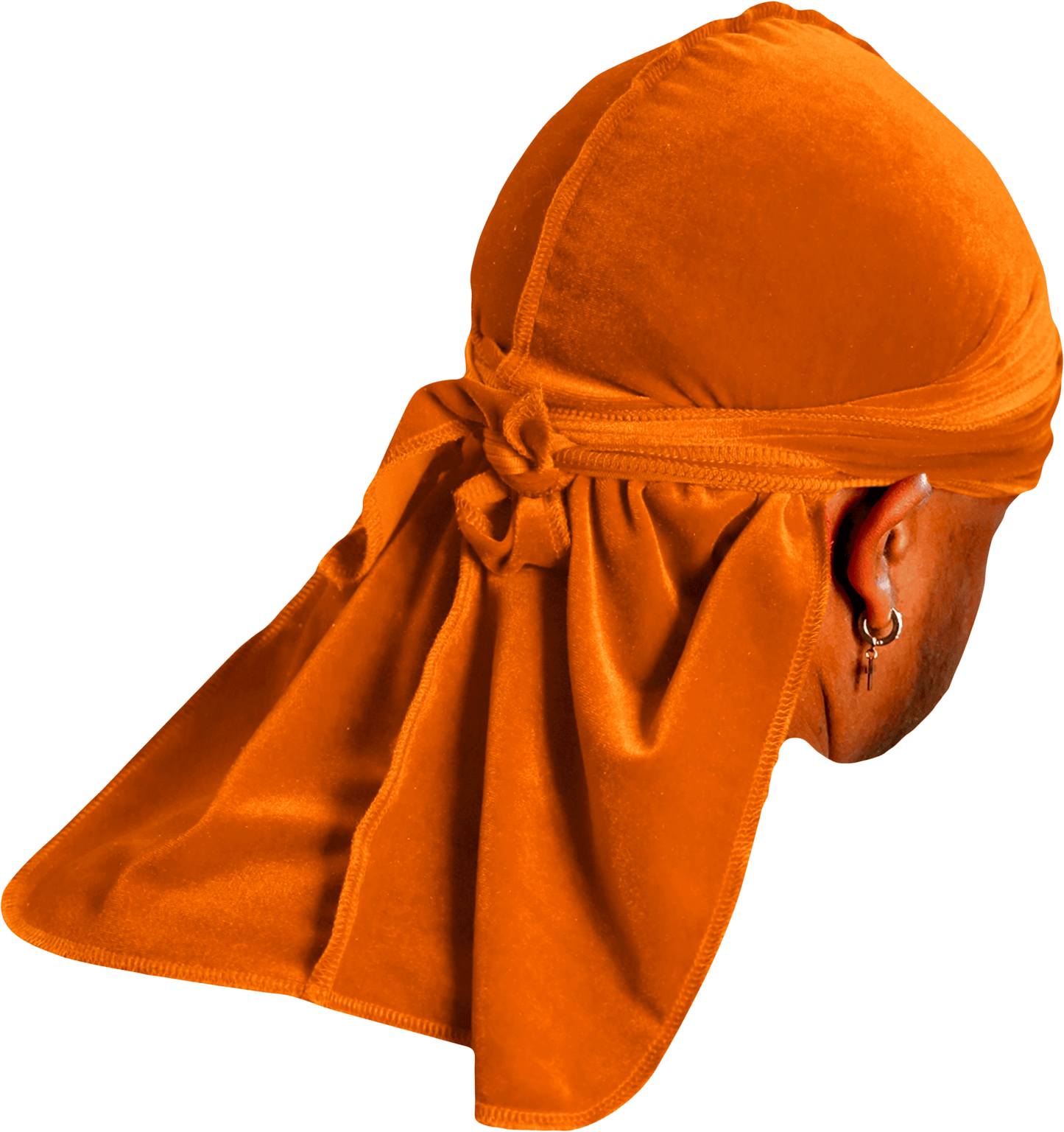 Premium Orange Velvet Durag