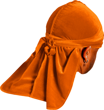 Premium Orange Velvet Durag