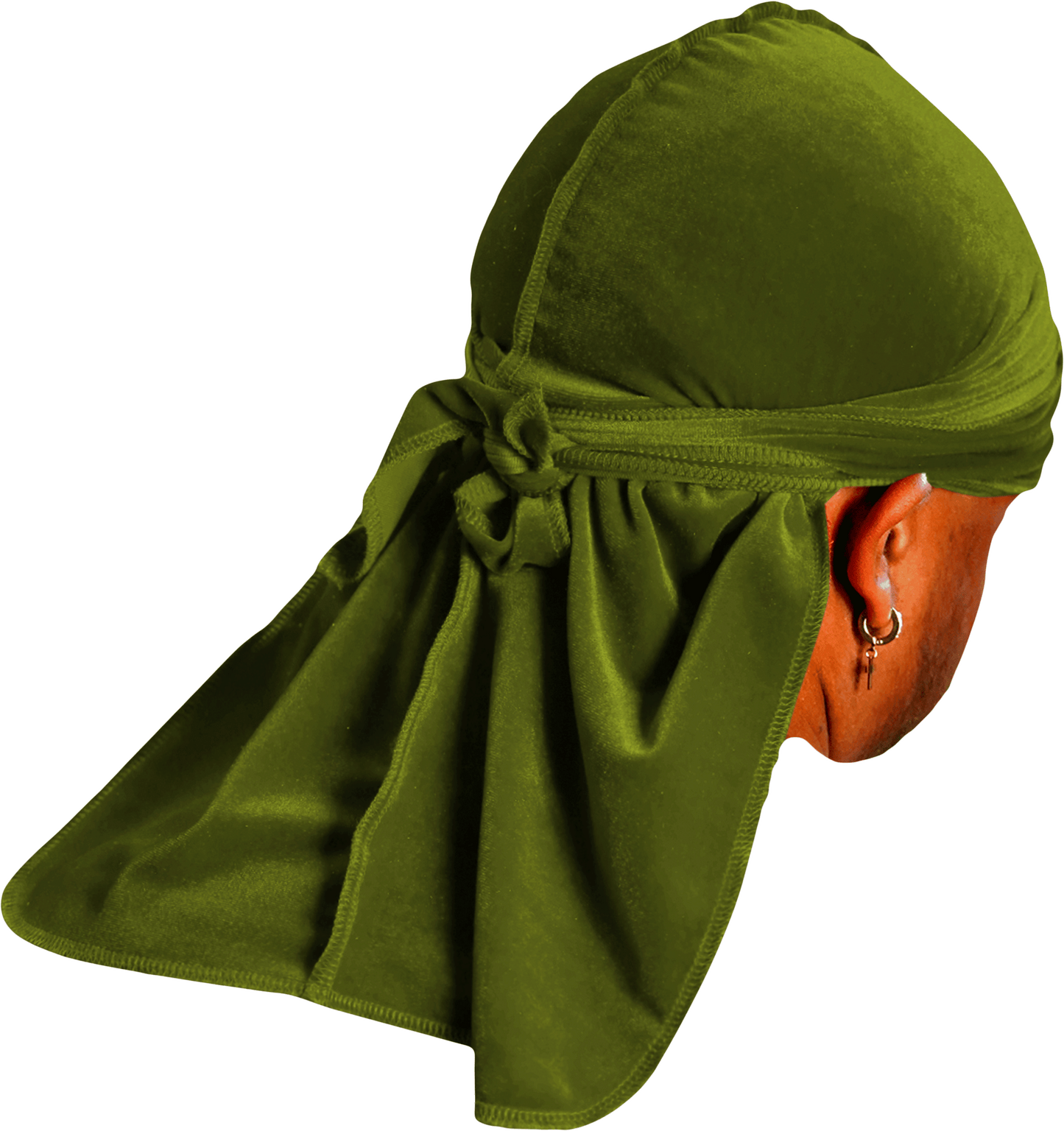 Premium Olive Green Velvet Durag