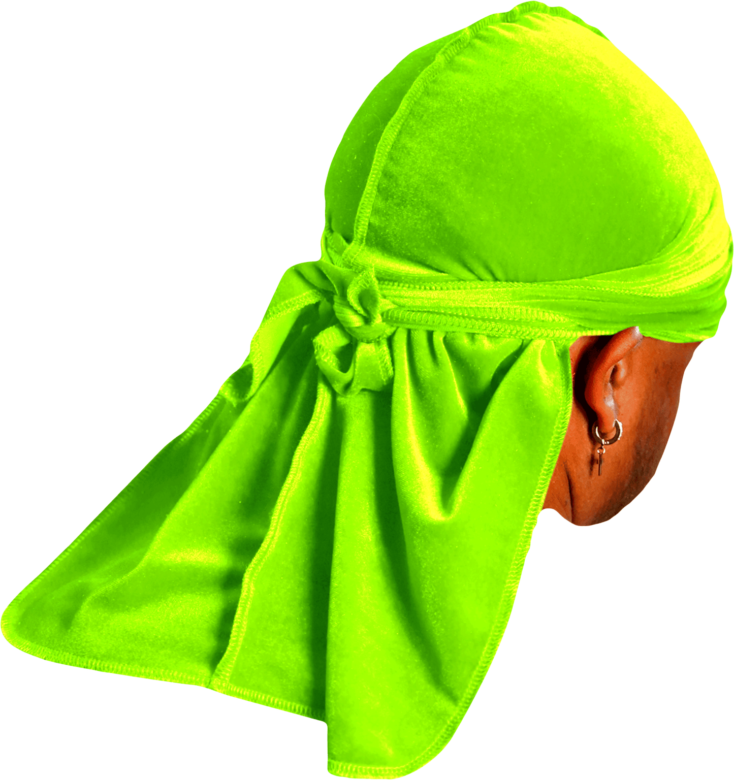 Premium Lime Velvet Durag