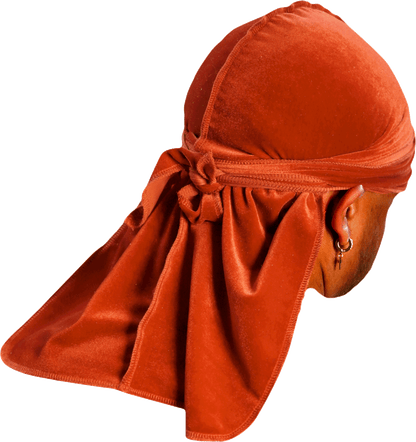 Premium Brown Clay Velvet Durag