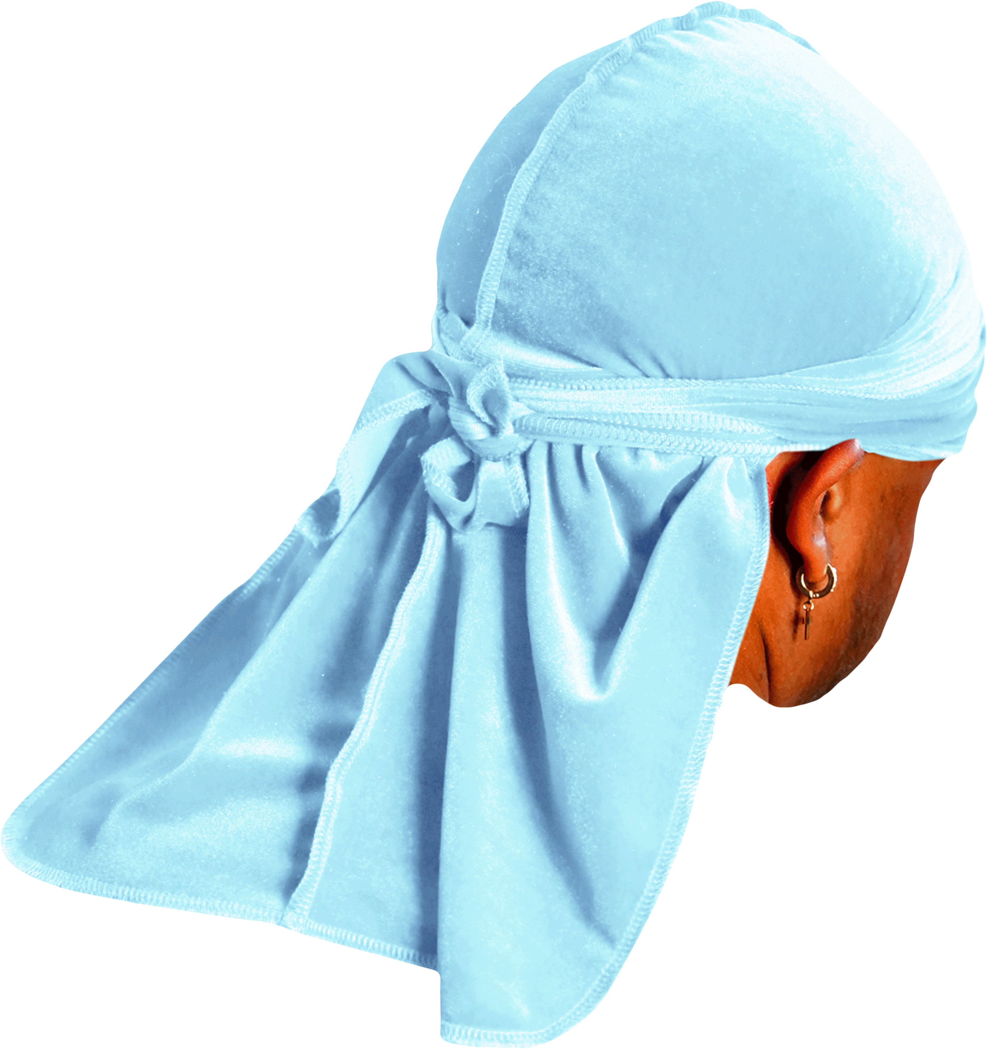 JagRags Premium Baby Blue and Velvet Durag