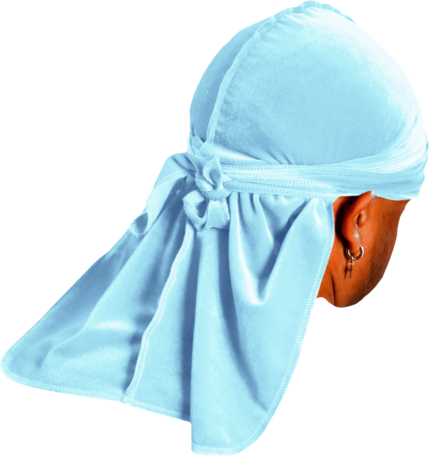 Premium Baby Blue Velvet Durag