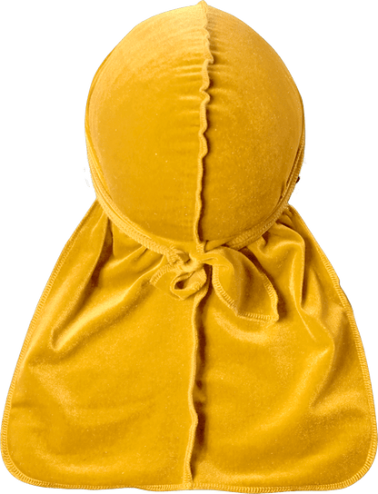 Premium Canary Yellow Velvet Durag