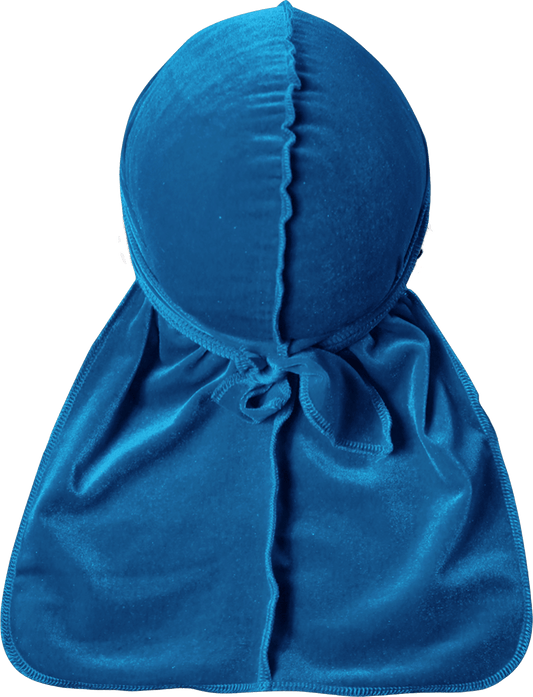 Premium Turquoise Blue Velvet Durag