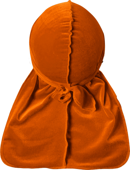 Premium Orange Velvet Durag