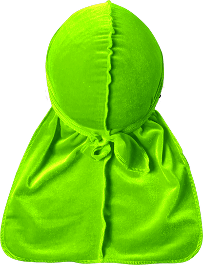 Premium Lime Velvet Durag