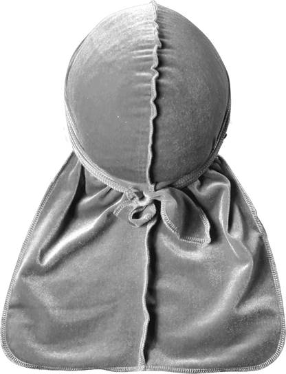 Premium Grey Velvet Durag