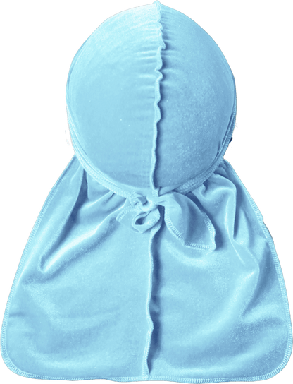 Premium Baby Blue Velvet Durag