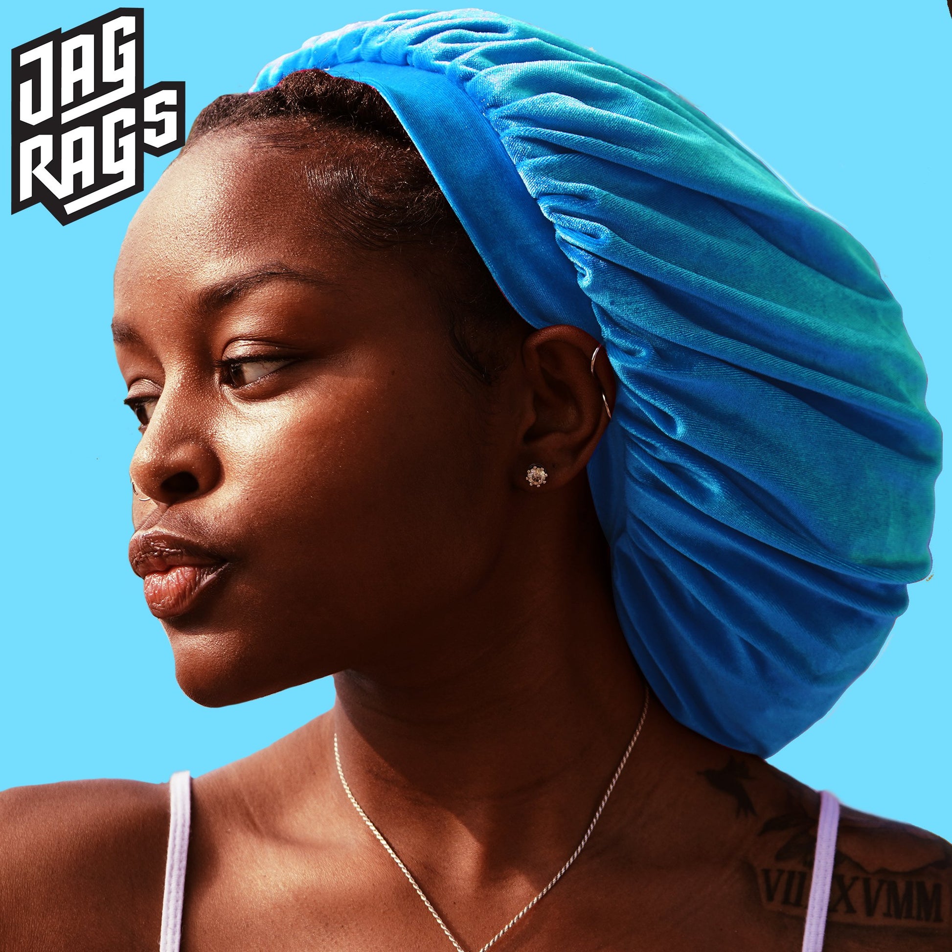 Velvet "Turquoise" Bonnet - shopjagrags