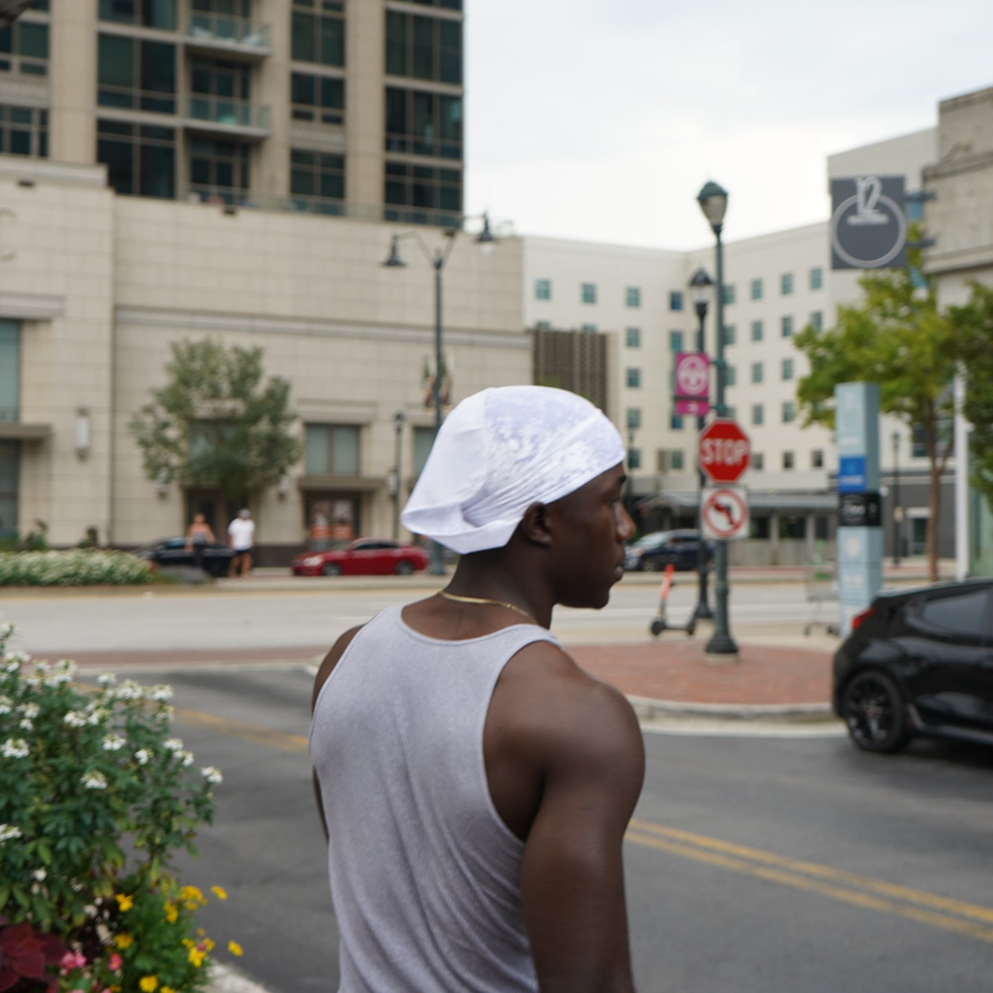 Premium Crushed Velvet White Durag