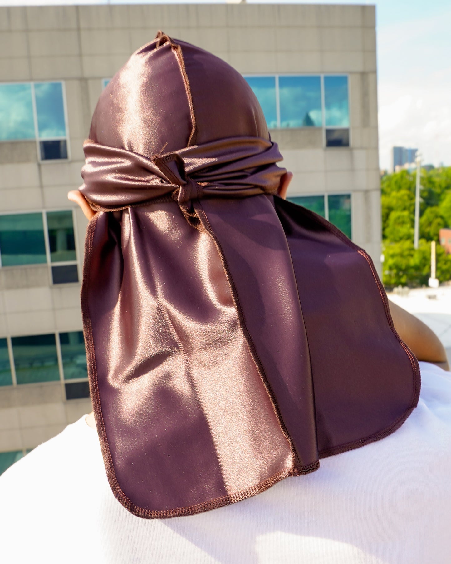 Premium Silk Durag Coffee Brown