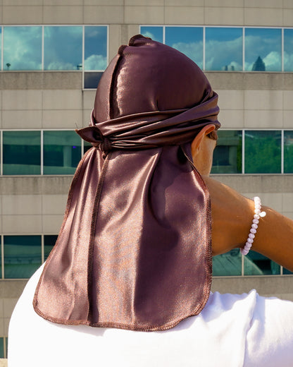 Premium Silk Durag Coffee Brown