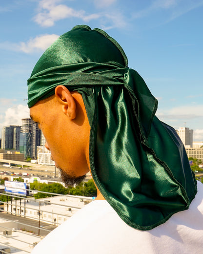 Premium Silk Durag Forest Green