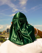 JagRags Stretchy Forest Green and Silk Durag for Men