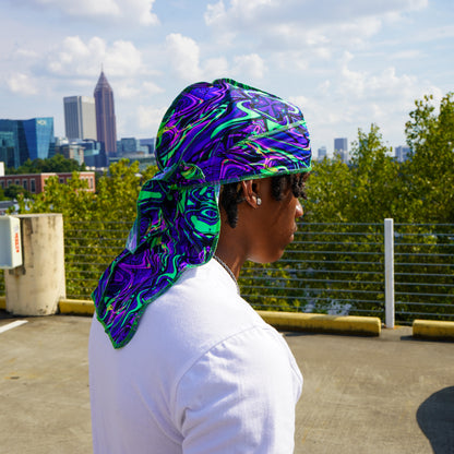 Elite Pattern Purple & Green Illusions Durag