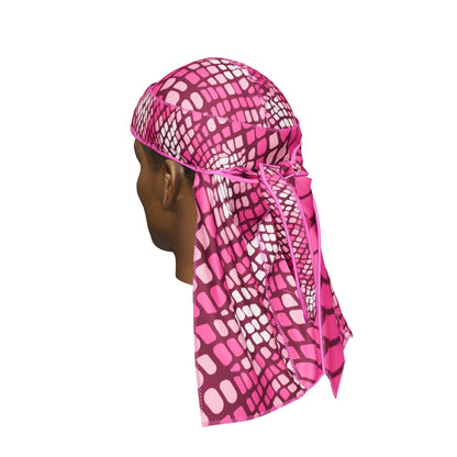 “Reptile Hot Pink” Satin Silky Durag