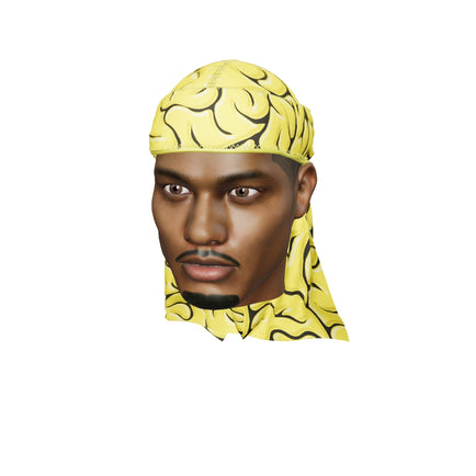 “Yellow Brains” Ultra Wave Super Satin Silky Durag