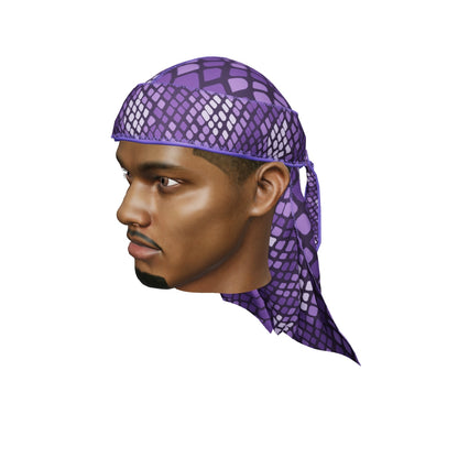 “Reptile Purple” Satin Silky Durag