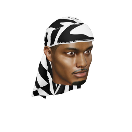 “Zebra White” Ultra Wave Super Satin Silky Durag