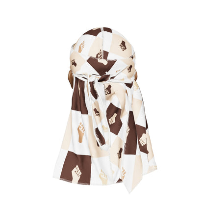 “Black Power 4" Satin Silky Durag