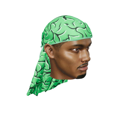 “Green Brains” Satin Silky Durag