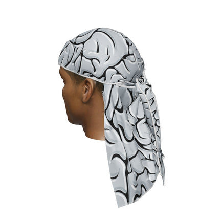 “Grey Brains” Ultra Wave Super Satin Silky Durag