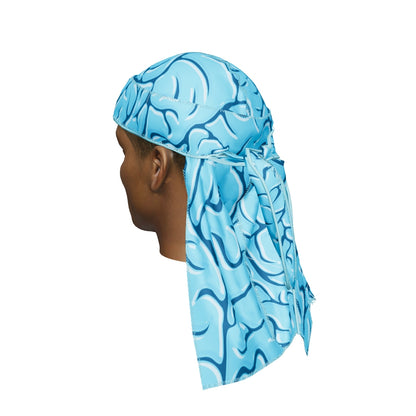 “Blue Brains” Satin Silky Durag