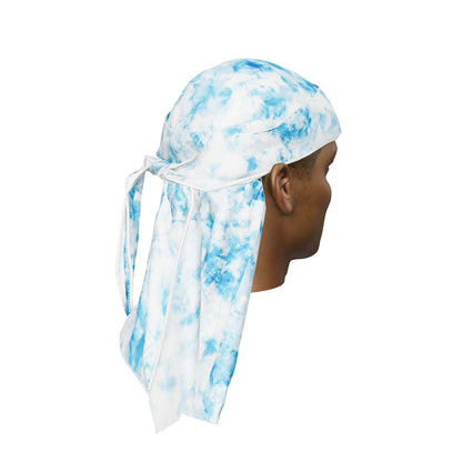 “Tye Dye Blue” Satin Silky Durag