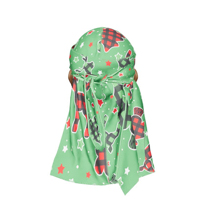“Christmas Time Green” Satin Silky Durag