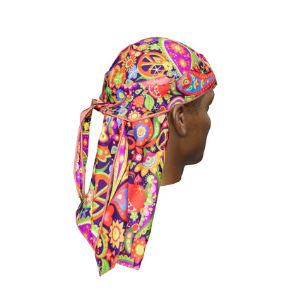 “Black Hippie” Satin Silky Durag
