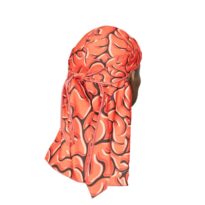 “Red Brains” Satin Silky Durag