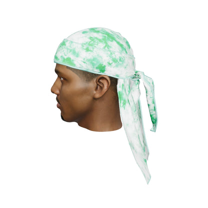“Tye Dye Green” Satin Silky Durag