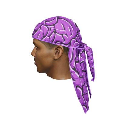 “Purple Brains” Satin Silky Durag