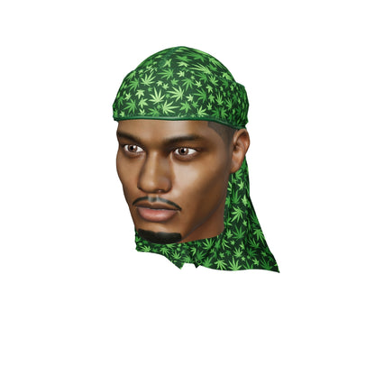 “Cannabis Green” Satin Silky Durag