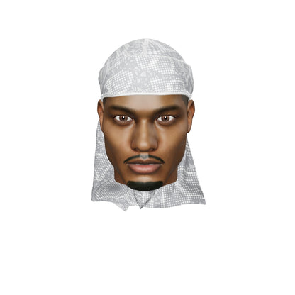 “Digital Chameleon Ash” Satin Silky Durag