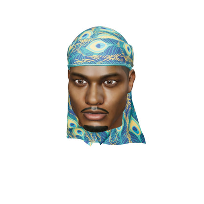 “Peacock Bright” Satin Silky Durag