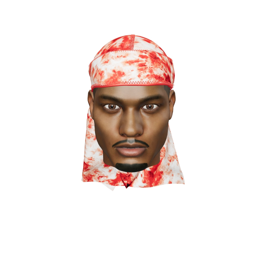 “Tye Dye Red” Ultra Wave Super Satin Silky Durag
