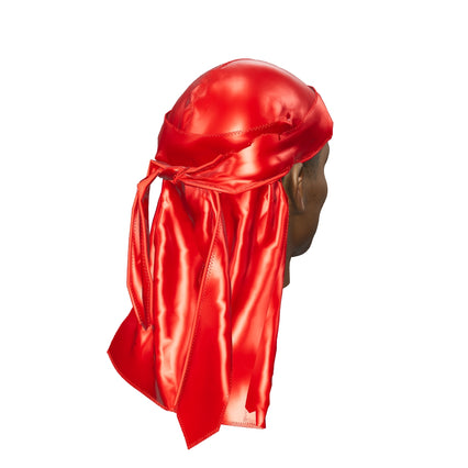 JagRags Ultra Wave Red and Super Satin Silky Durag for Men