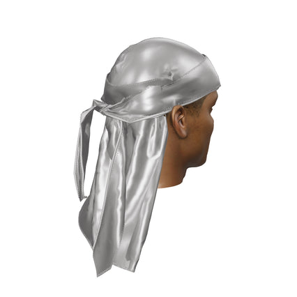 JagRags Ultra Wave Silver and Super Satin Silky Durag for Men