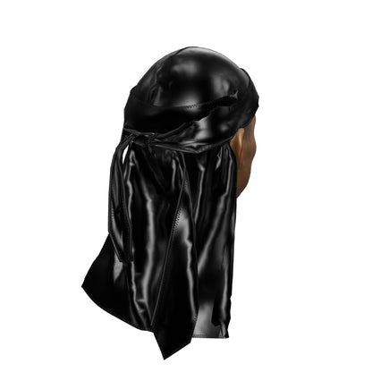 Athletic Black Silky Durag