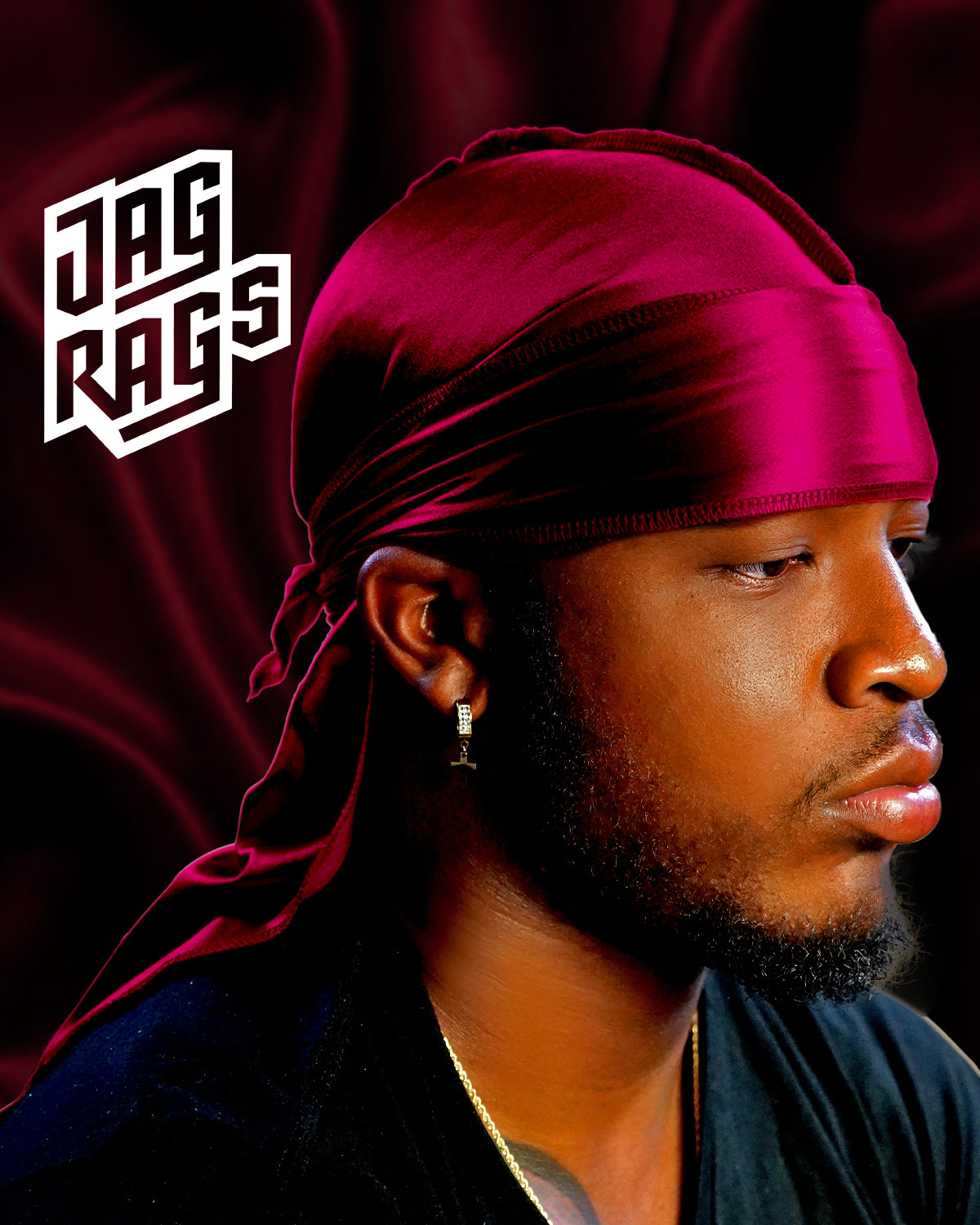 "Cherry" Stretchy Silky JagRag - shopjagrags