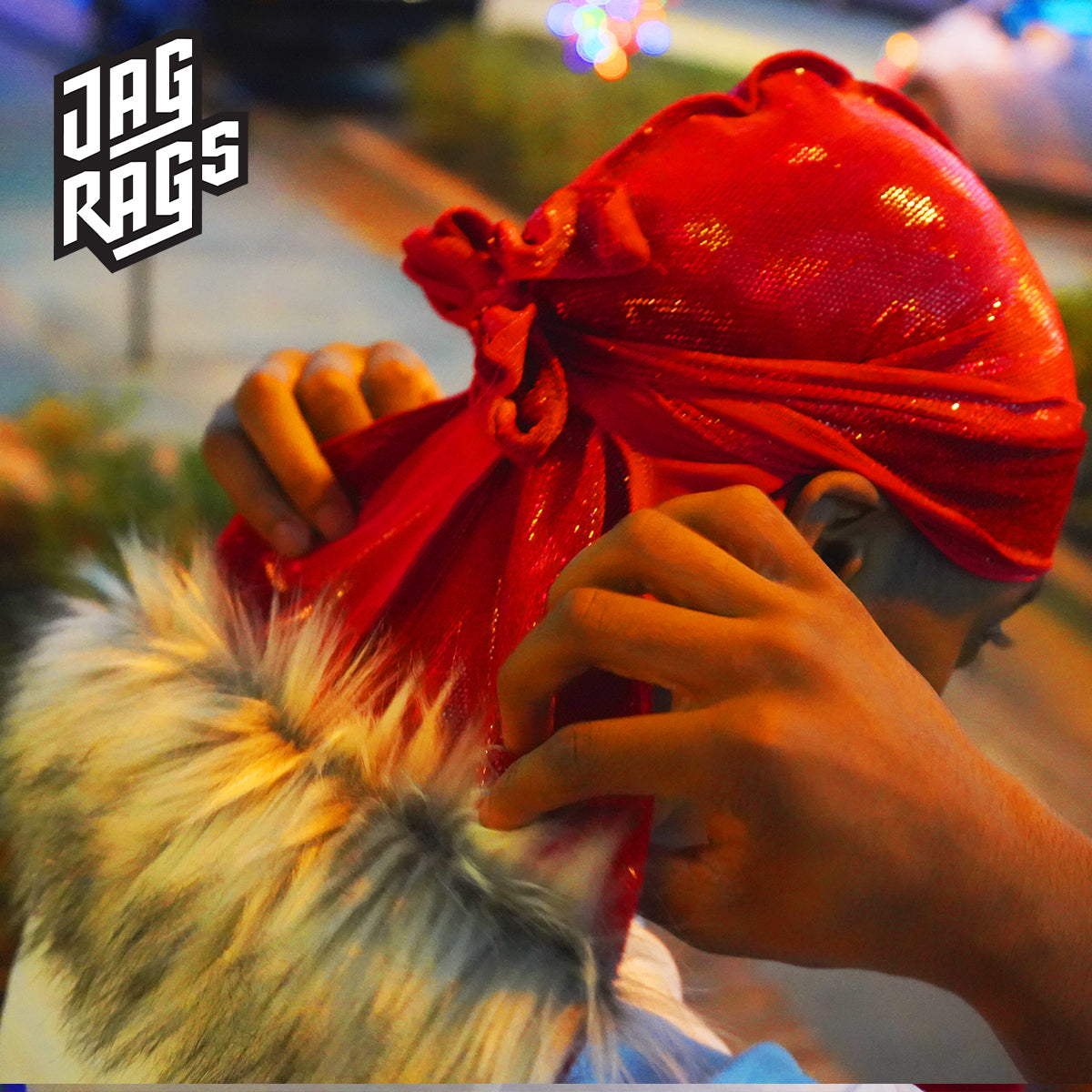 Red "Hologram" Santa JagRag - shopjagrags