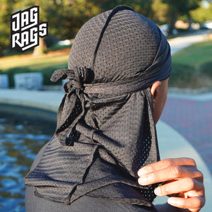 Back view of model wearing athletic durag
