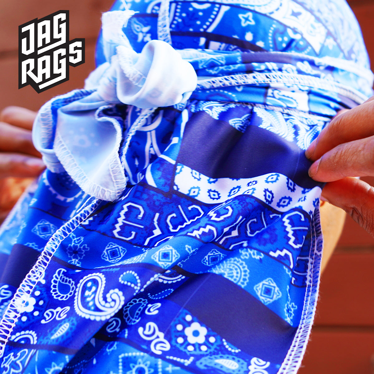 Bandana Print Durag - Blue/White – shop.telfar