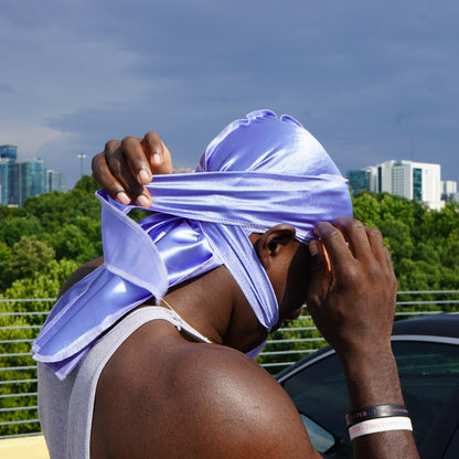 Premium Silk Durag Moonlight Blue