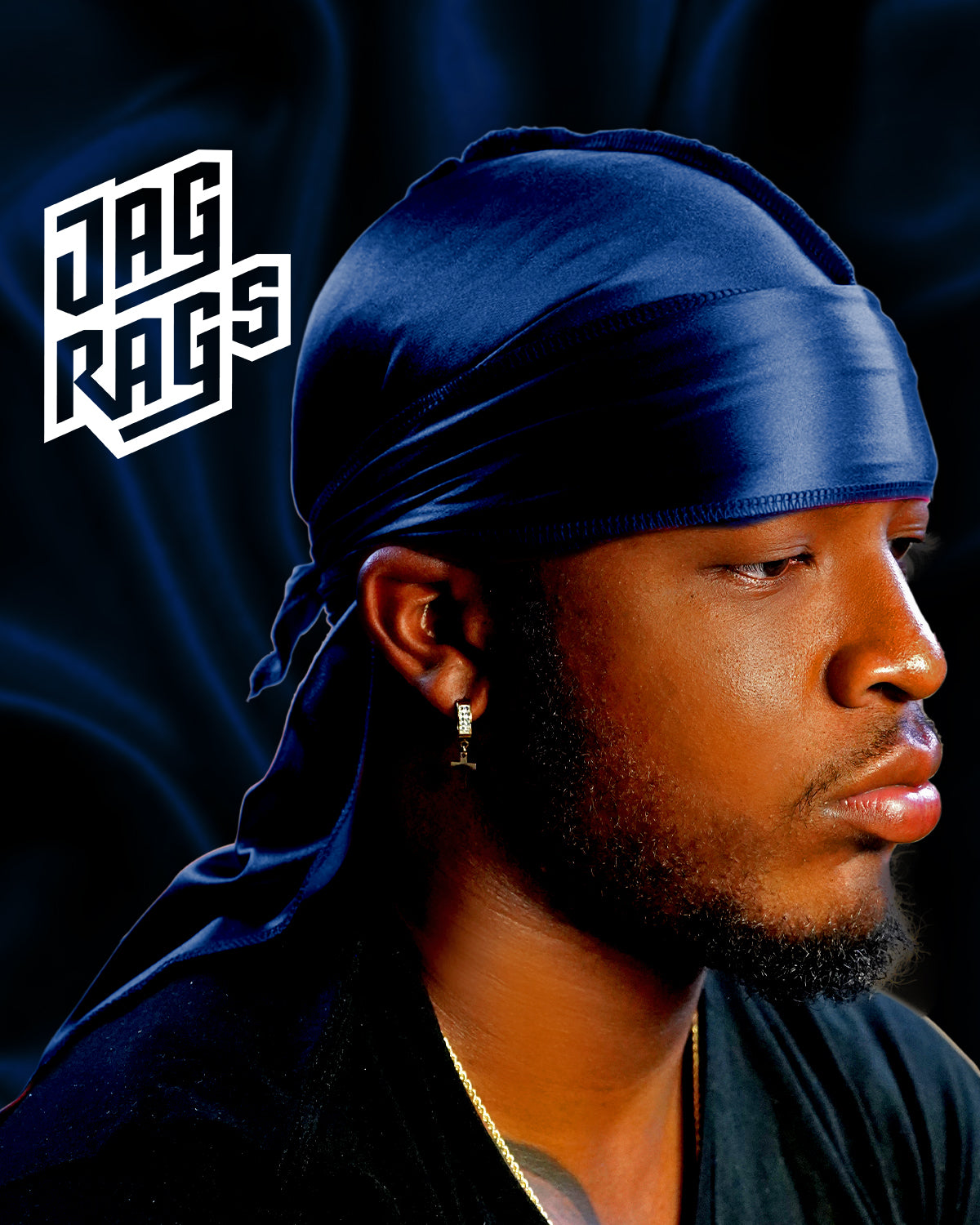 "Navy" Stretchy Silky JagRag - shopjagrags